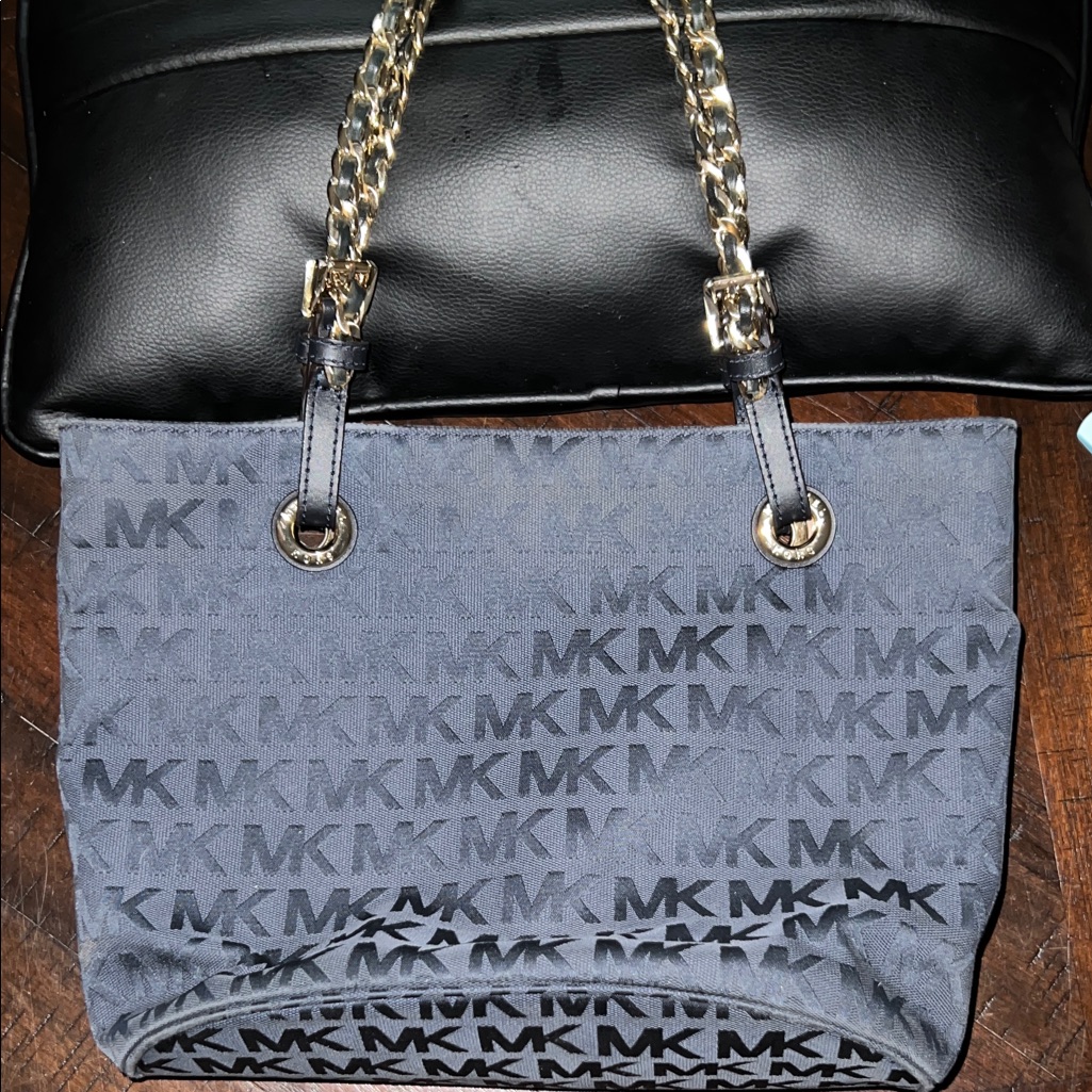 One Of A Kind Michael Kors Black Jet Set Tote Bag